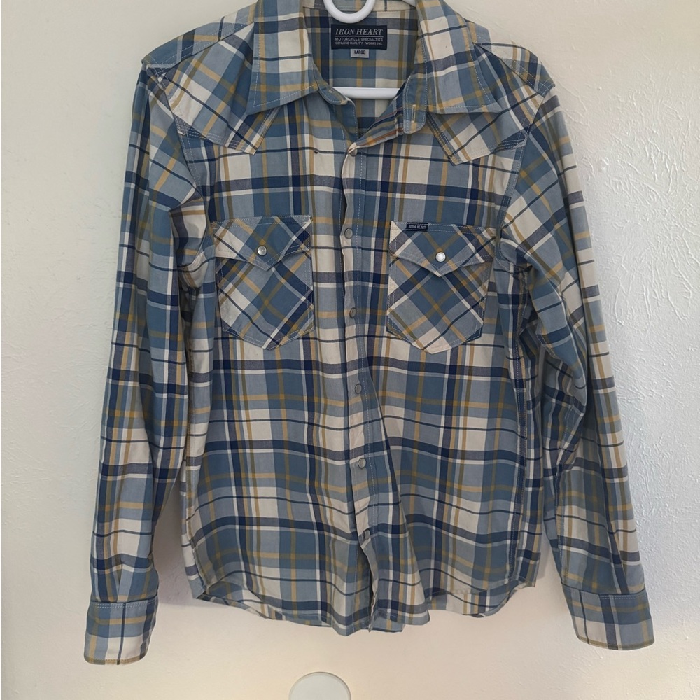 Iron Heart Western Pearl Snap Selvedge L